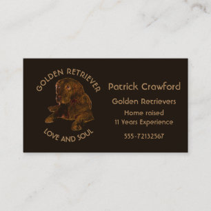 Carte De Visite Éleveur et formation de golden retriever