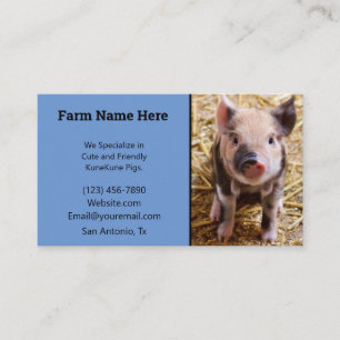 Carte De Visite Éleveurs de porcs KuneKune