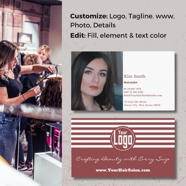 Carte De Visite Elevez votre style un Smoky Topaz Hairstylist (Elevate Your Style a Smoky Topaz Hairstylist Business Card)