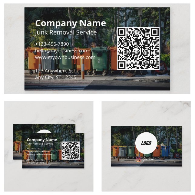 Carte De Visite Élimination commerciale du coffre moderne (Commercial Junk Removal Modern Business Card
)