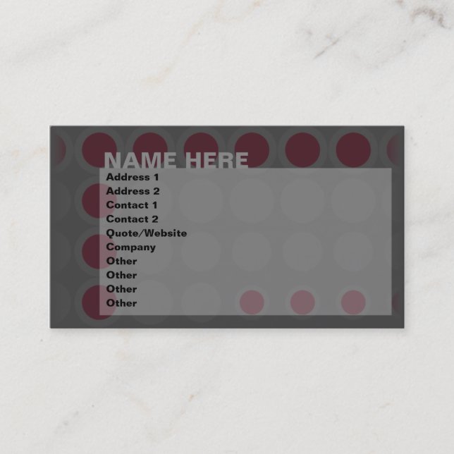 Carte De Visite elipses : marron : (Devant)
