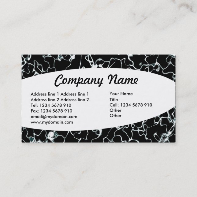 Carte De Visite Éliptique - Abstrait 013 (Devant)