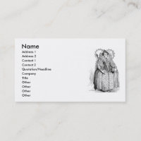Carte de visite élisabéthain de vêtements