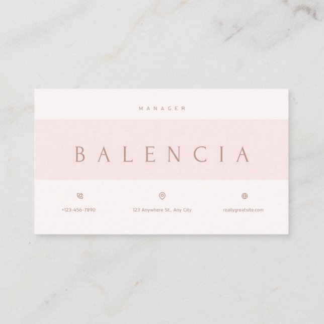 Carte De Visite Elite Beauty & Style Expert (Dos)