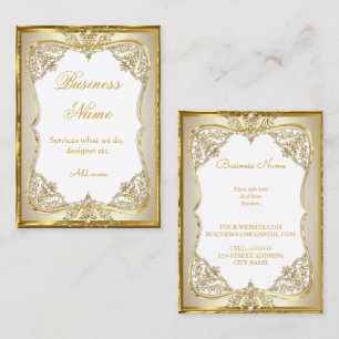 Carte De Visite Elite Gold Blanc crème crème perle