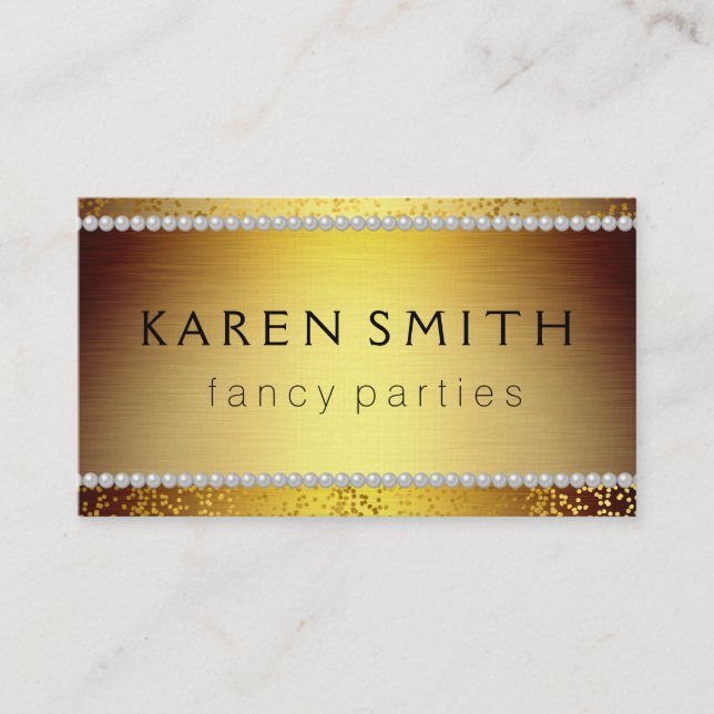 Carte De Visite Elite VIP Luxe Golden / Gold Speckles (Devant)