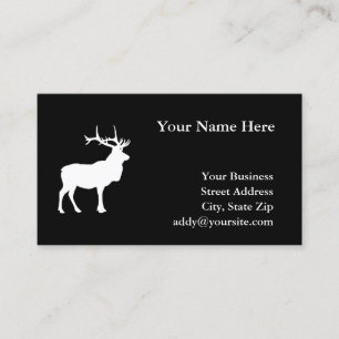 Carte De Visite Elk Silhouette