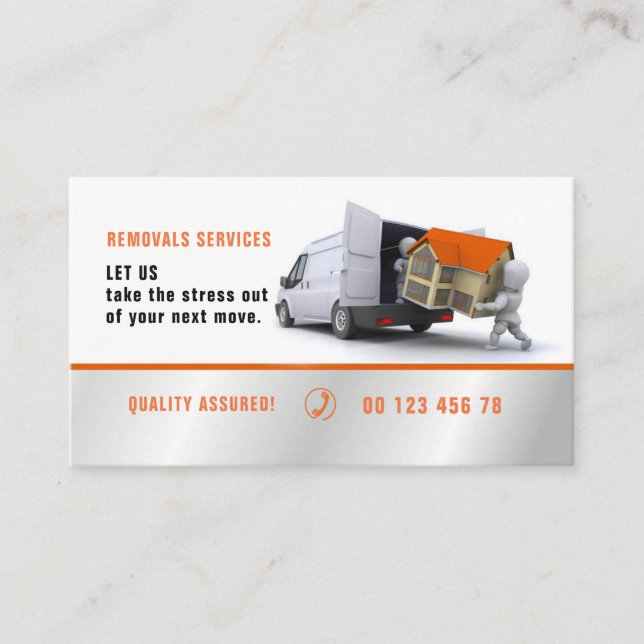Carte De Visite Emballant et déballant le service, service de (Devant)