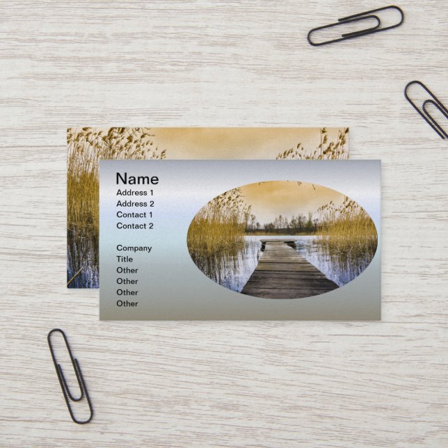 Carte De Visite Embarcadère sur le fleuve Ukraine (Devant/Arrière en situation)