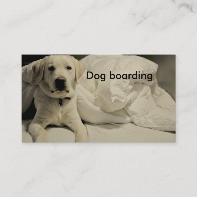 Carte De Visite Embarquement/chenil de chien (Devant)
