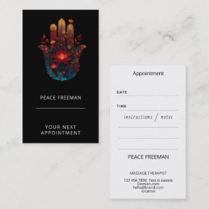 Carte De Visite Ember Lotus Conception de la main Hamsa