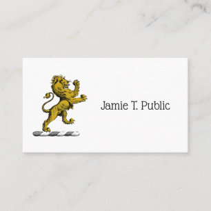 Carte De Visite Emblème de crête de lion debout héraldique C