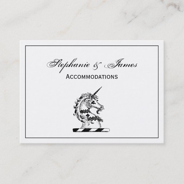 Carte De Visite Emblème de tête de l'licorne héraldique (Devant)