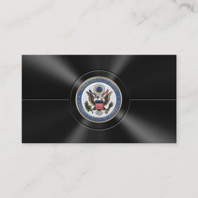 Carte De Visite Emblème du département d'État (DoS) des États-Unis (Devant)