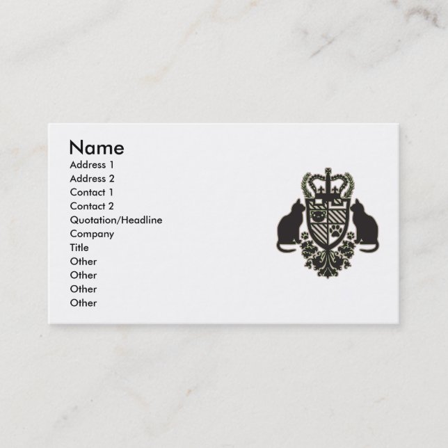 Carte De Visite Embroidered_Cat (Devant)