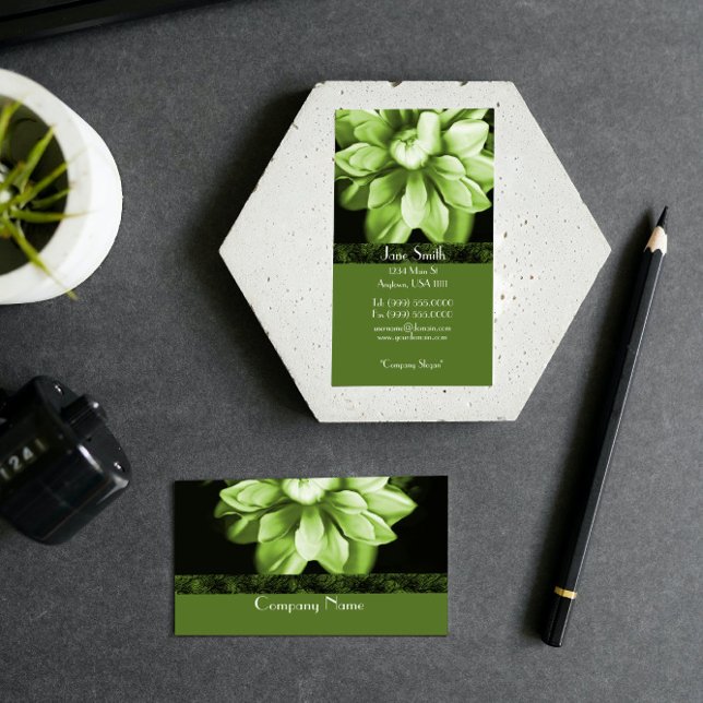 Carte de visite Emerald Bloom (Emerald Green Bloom Business Card)