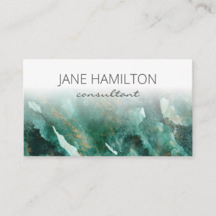 Carte De Visite Emerald Green et Gold Abstrait