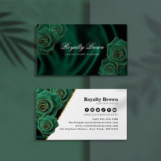 Carte de visite Emerald Green et Rose Gold