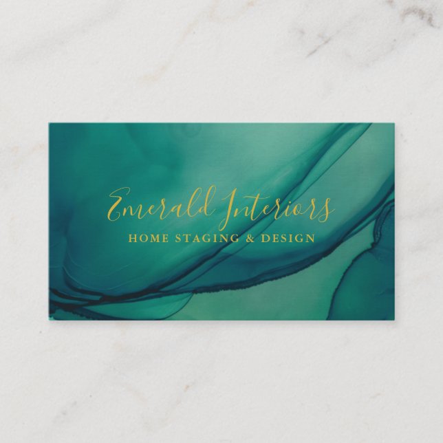 Carte De Visite Emerald Green Inkwell (Devant)