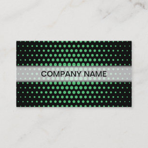 Carte De Visite Emerald Techno Dots Noir moderne