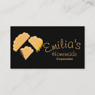 Carte De Visite Empanadas artisanal main d'affaires en noir