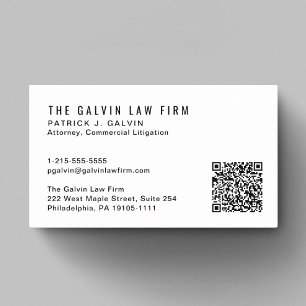 Carte De Visite Employé de code QR professionnel