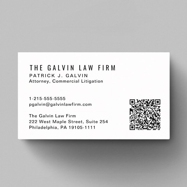 Carte De Visite Employé de code QR professionnel (Capture attention, make connections, and leave a lasting impression with our modern QR business card)