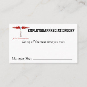 Carte De Visite EMPLOYEEAPPRECIATION5OFF Coupon