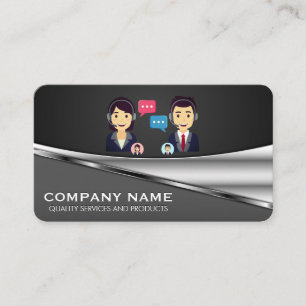 Carte De Visite Employés du service client   Casque   Centre d'app