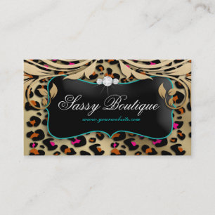 carte de visite Empreinte de léopard Bijoux en pe