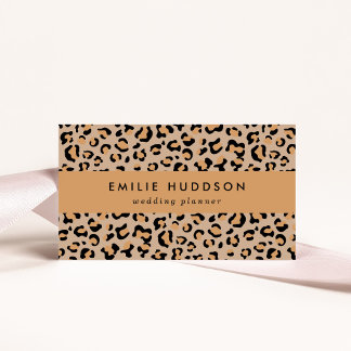 Carte De Visite Empreinte de léopard, Spots de léopard, Leopard Br