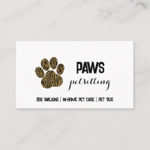 Carte de visite Empreinte de patte