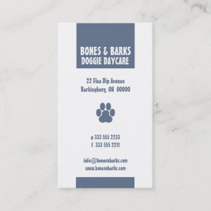 Carte de visite Empreinte de patte de soins aux ch