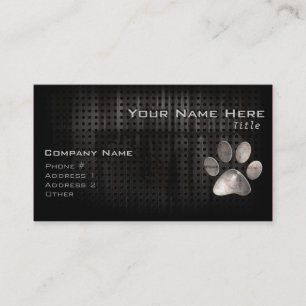 Carte De Visite Empreinte de patte grunge