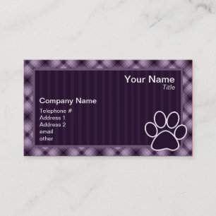 Carte De Visite Empreinte de patte pourpre
