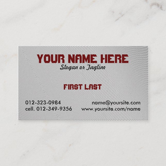 Carte De Visite empreinte digitale (Devant)