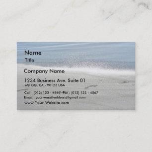 Carte De Visite Empreintes Dans Le Sable