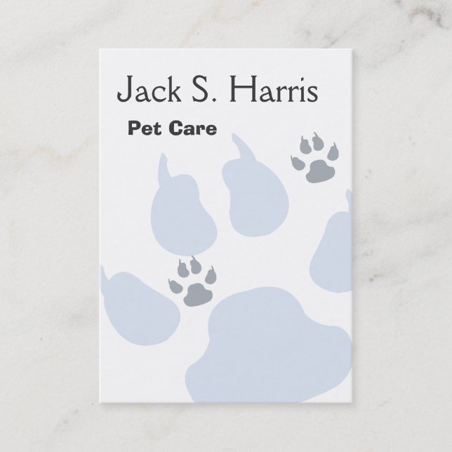 Carte De Visite Empreintes de pattes animaux de chat de chien de (Devant)