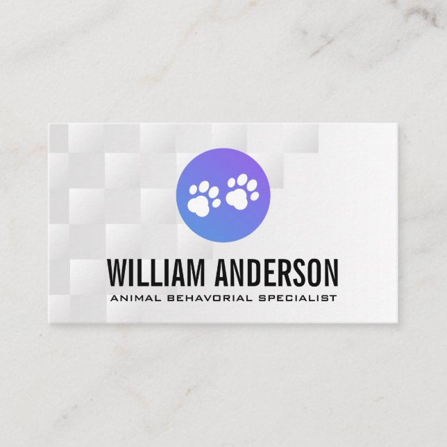 Carte De Visite Empreintes de pattes de chiens | Services animaux (Devant)
