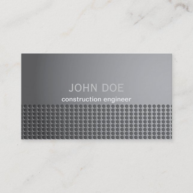Carte de visite en acier d'effet en métal (Devant)