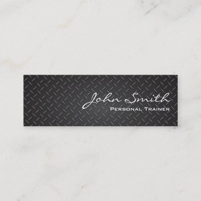 Carte de visite en acier industriel d'entraîneur (Devant)