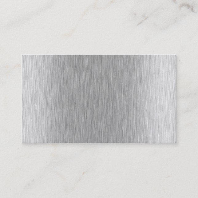 carte de visite en aluminium balayé brillant (Devant)