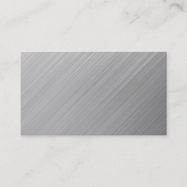 carte de visite en aluminium balayé brillant (Devant)