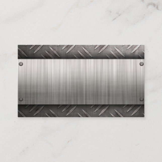 carte de visite en aluminium balayé de plat de (Devant)