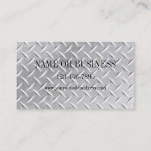 Carte de visite en aluminium balayé en métal de