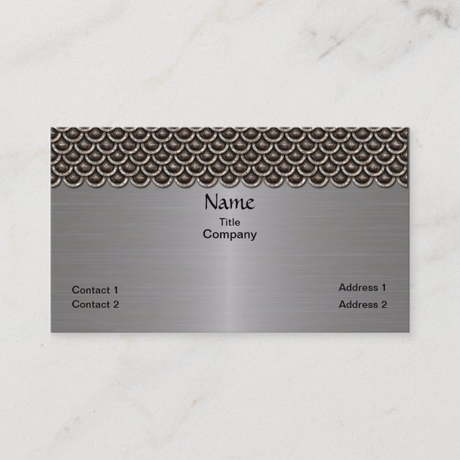 Carte de visite en aluminium balayé par sembler (Devant)