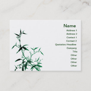 Carte de visite en bambou vert