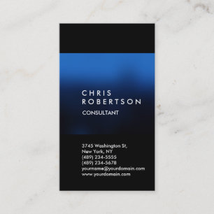 Carte de visite en bande Bleu Bleu Vertical