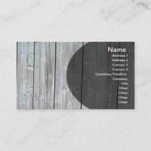 Carte de visite en bois