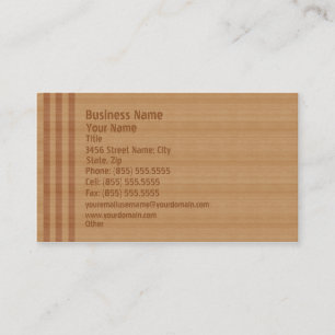 Carte de visite en bois